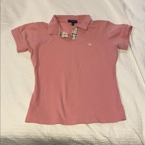 Women’s Burberry pink polo tee